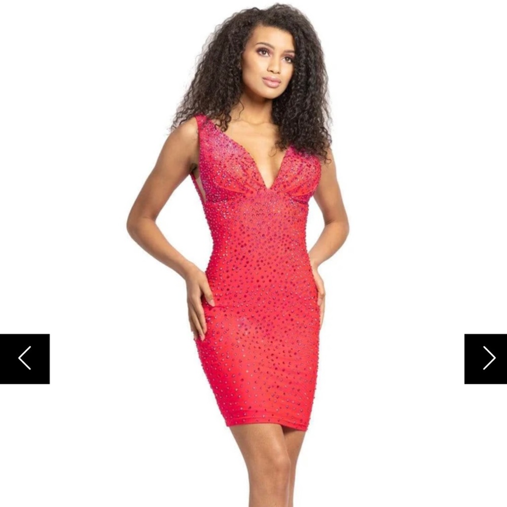 Johnathan Kayne Red Homecoming Dress